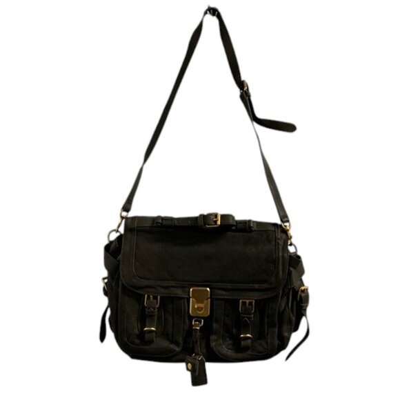 Chloé Leather Messenger Satchel Bag Women’s Dark Green Crossbody Vintage Handbag - Picture 1 of 16
